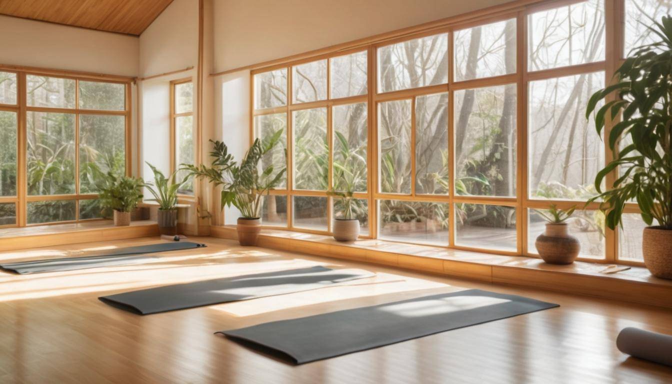 Tranquil yoga studio