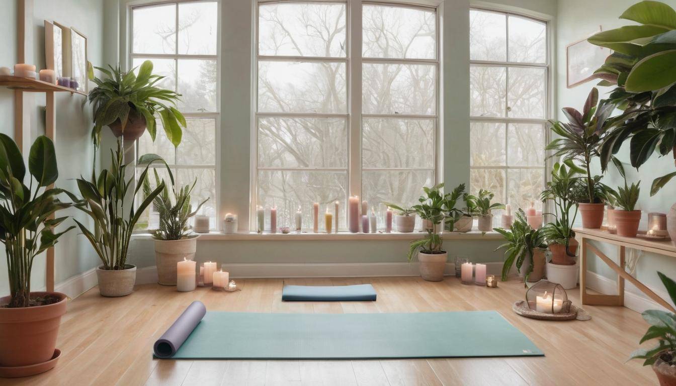 Tranquil yoga studio